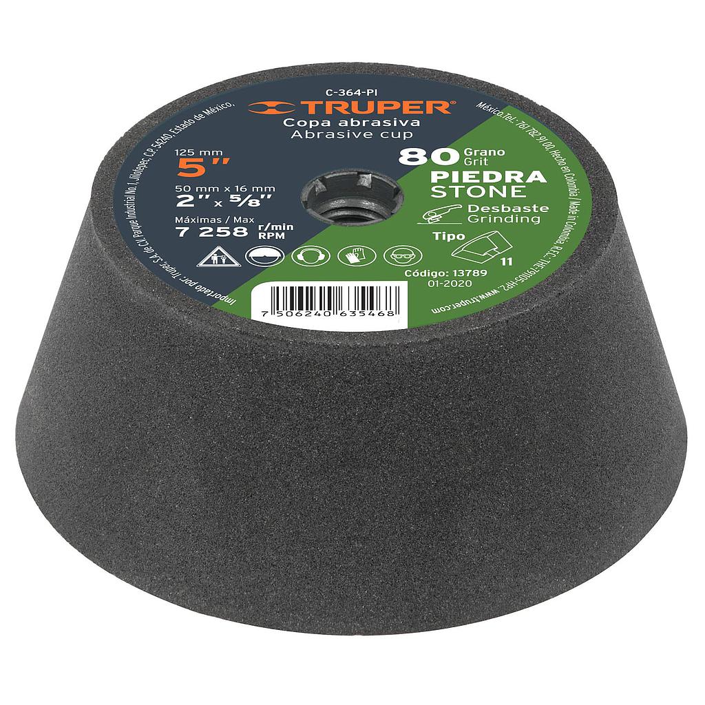 COPA DESBASTE 5" GRANO 80 P/ PIEDRA