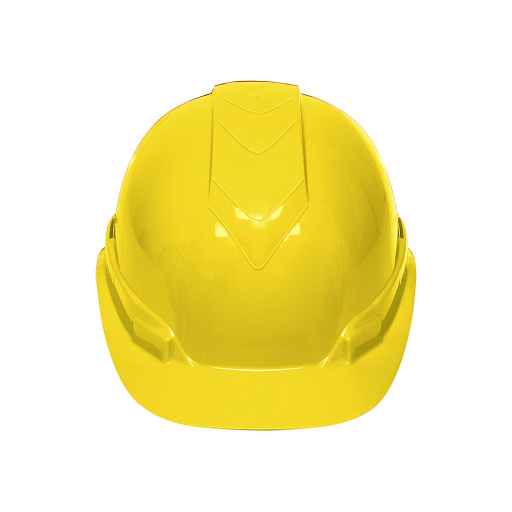 CASCO DE SEGURIDAD AJUSTABLE C/MATRACA AMARILLO