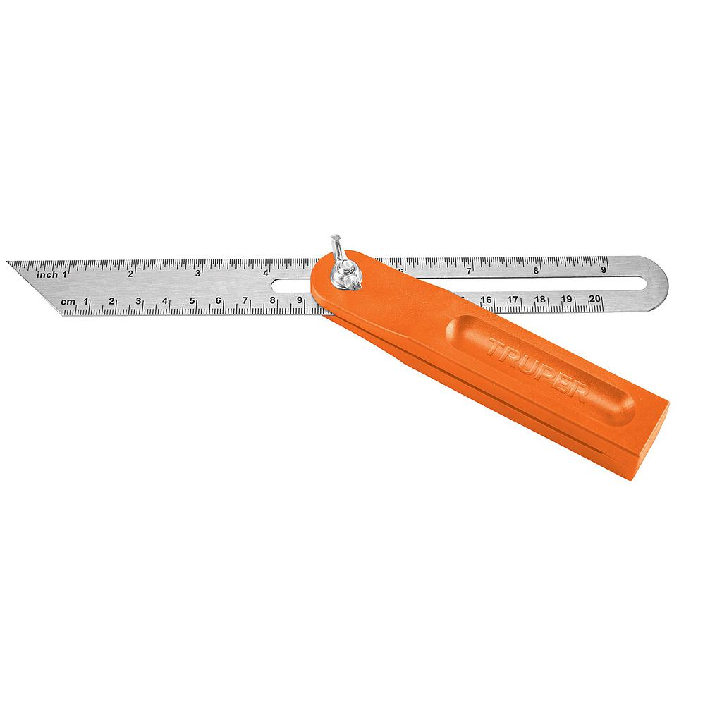ESCUADRA FALSA, MANGO DE PLASTICO 8"