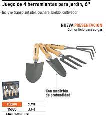 JUEGO HARRAMIENTAS P/JARDIN 4PZS 6"