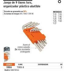 JUEGO DE LLAVES TORX 9 PZAS