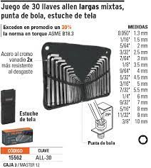 JUEGO DE 30 LLAVES ALLEN