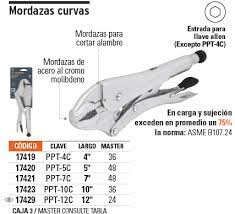 PINZA DE PRESION 7" MORDAZA CURVA