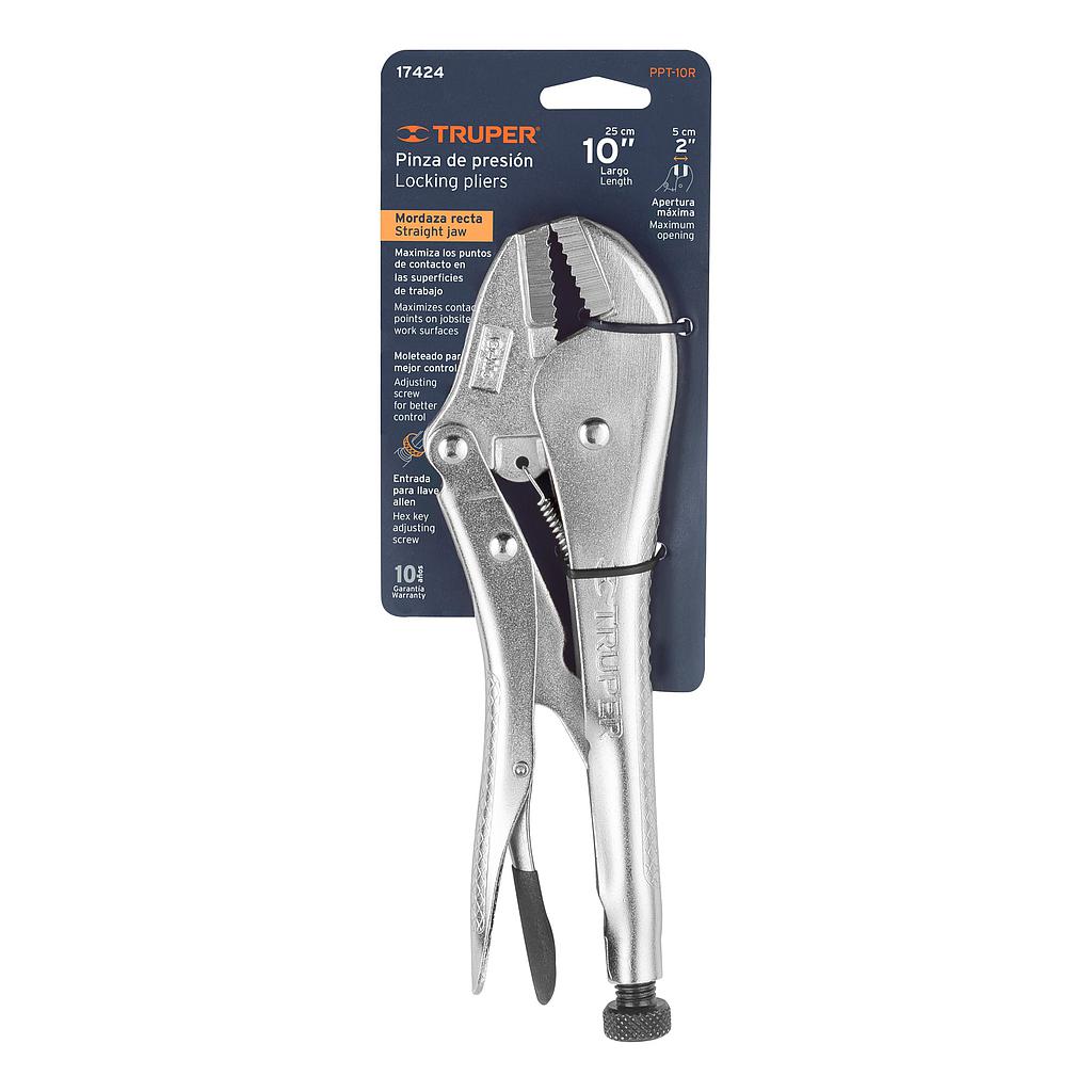 PINZA DE PRESION 10" MORDAZA RECTA