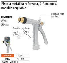 PISTOLA METALICA P/RIEGO 2 F