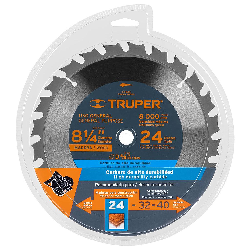 SIERRA CIRCULAR P/MADERA 8-1/4" 24 DIENTES