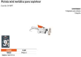 PISTOLA METÁLICA PARA SOPLETEAR