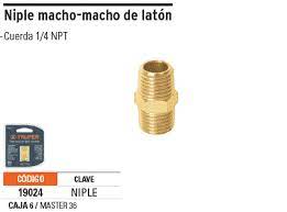 NIPLE DE LATÓN 1/4