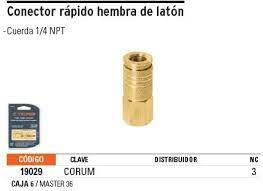 COPLE RAPIDO DE LATON CUERDA 1/4