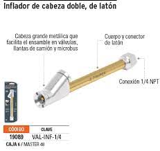 VALVULA INFLADOR CABEZA DOBLE