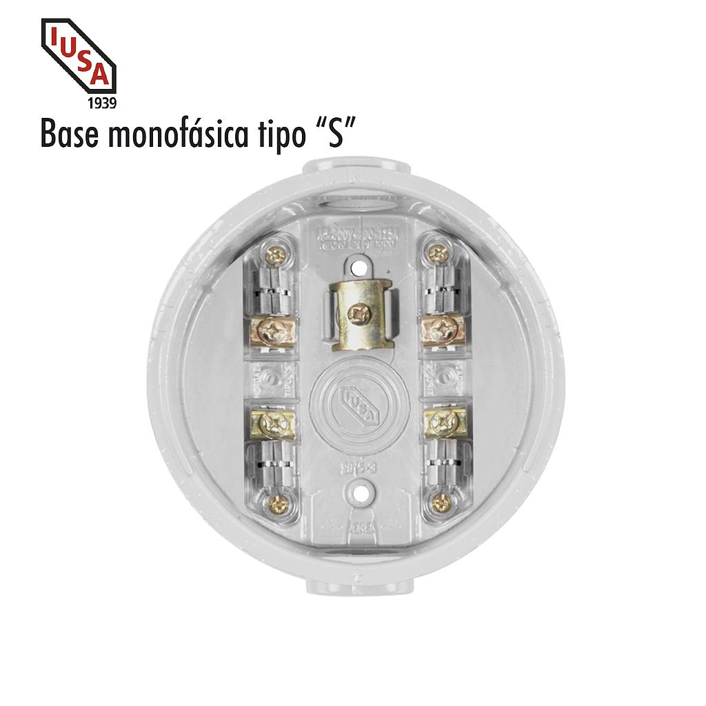BASE REDONDA PARA MEDIDOR MONOFASICA IUSA 4X100 A