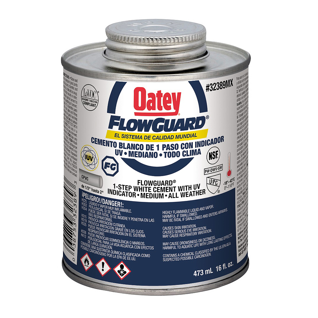 PEGAMENTO BLANCO FLOWGUARD CTS 473ML (16 OZ) 1/2L OATEY