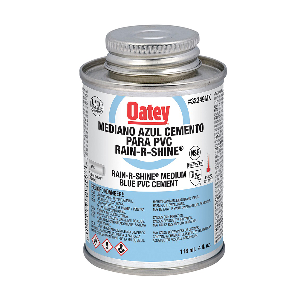 PEGAMENTO AZUL PARA PVC SANITARIO 118ML (4 OZ) 1/8L OATEY
