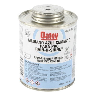 PEGAMENTO AZUL PARA PVC SANITARIO 473ML (16 OZ) 1/2L OATEY