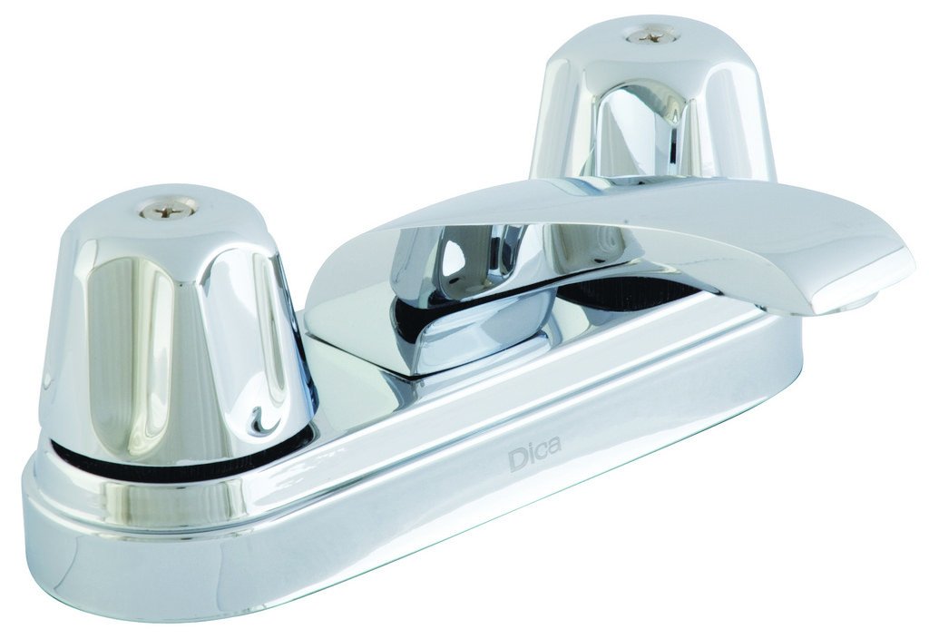 MEZCLADORA PARA LAVABO ECOLOGICA 4" CON CUBIERTA Y MANERALES DICA (4038)