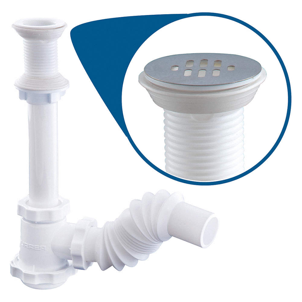 CESPOL FLEXIBLE CON BOTE CHICO Y REJILLA DE ACERO INOXIDABLE (3711)