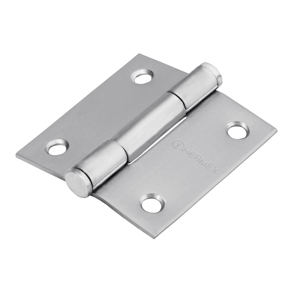 BISAGRA CUADRADA CROMO MATE 3"
