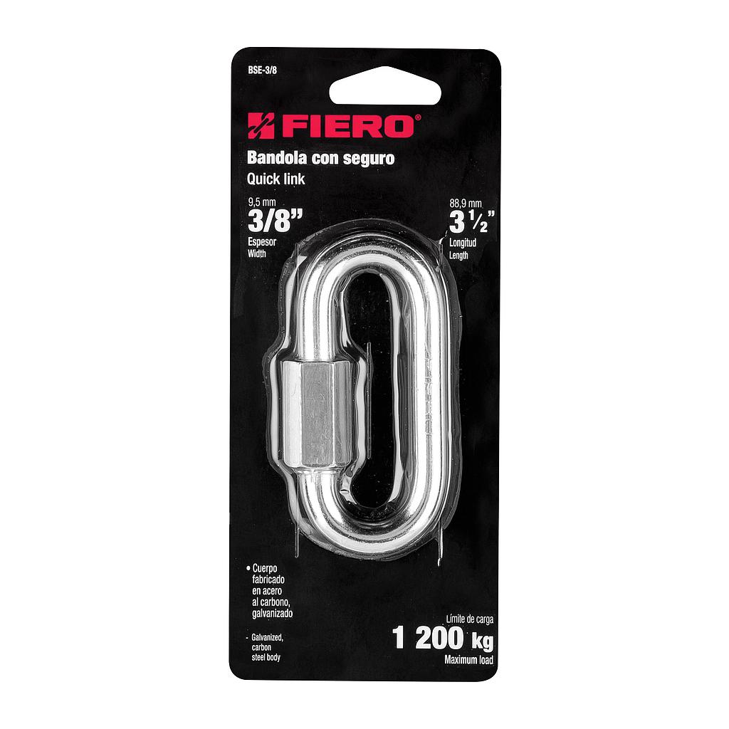 BANDOLA CON SEGURO DE ACERO 3/8"