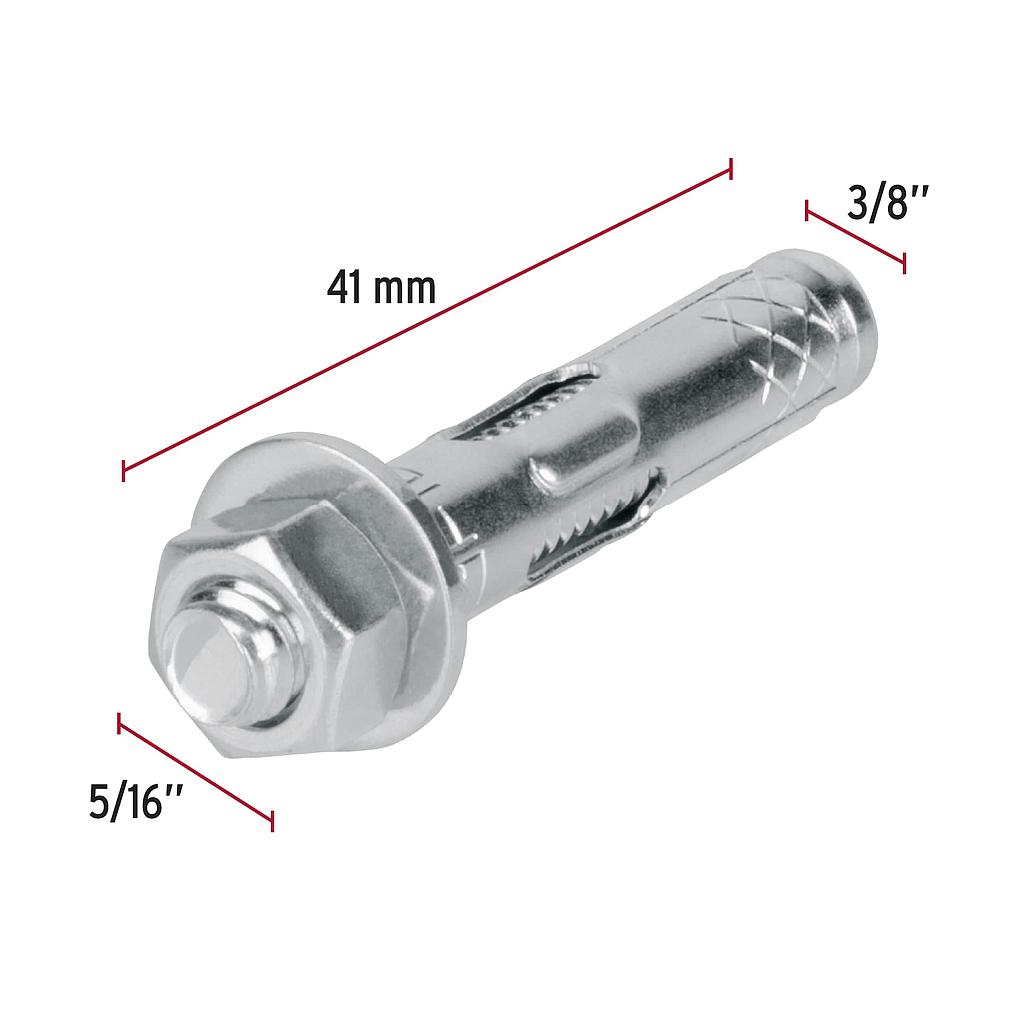 TAQUETE EXPANSIVO 5/16" CON TORNILLO (4 PZ)