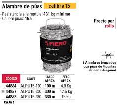 ALAMBRE DE PUAS CAL 15.5 (300M)