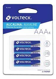 PILA ALCALINA TAMAÑO AAA C/4 PZS VOLTECK