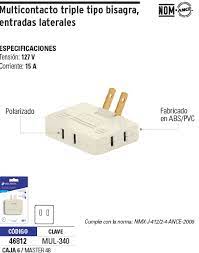 MULTICONTACTO TRIPLE TIPO BISAGRA ENTRADA LATERAL