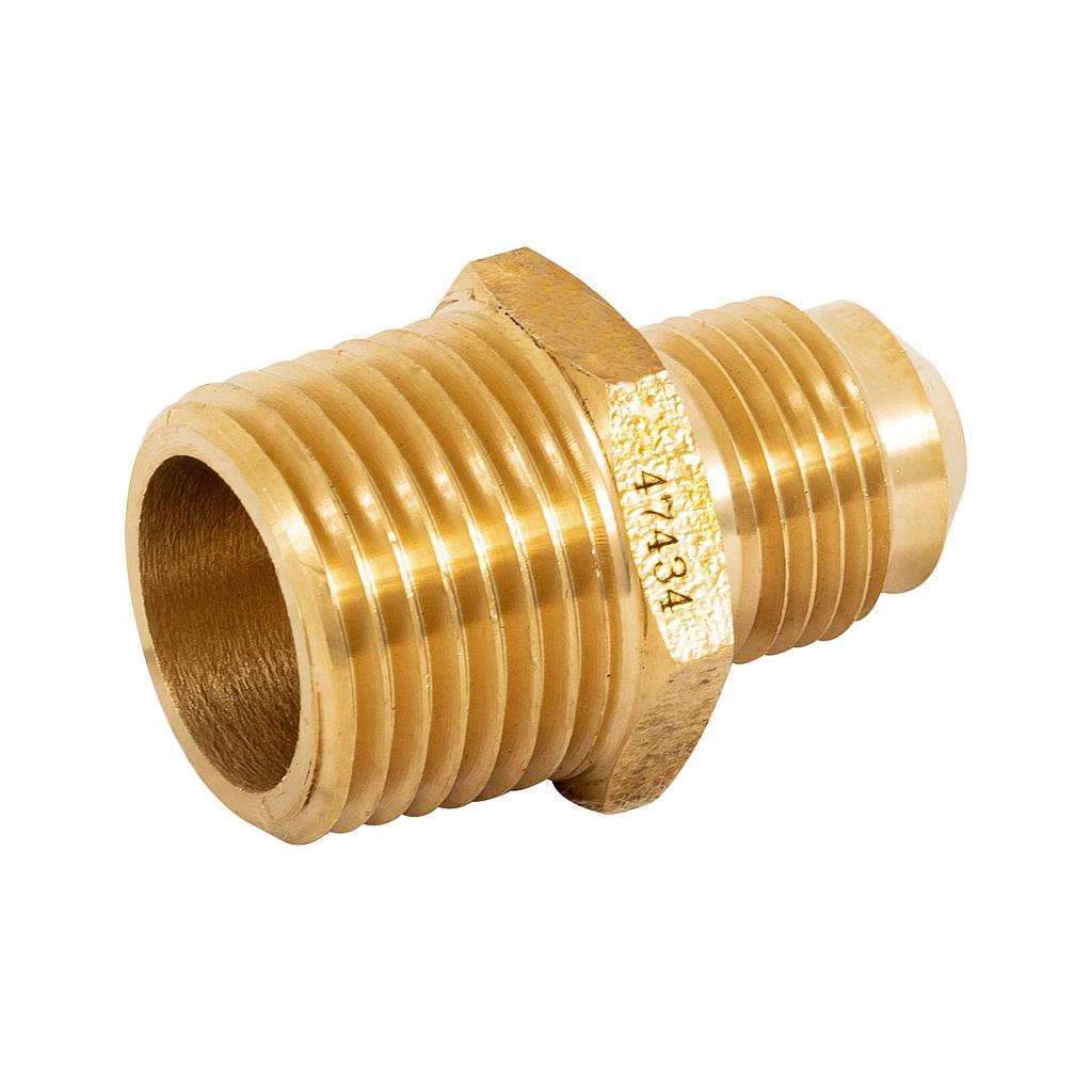 NIPLE TERMINAL DE LATON 3/8" X 1/2"