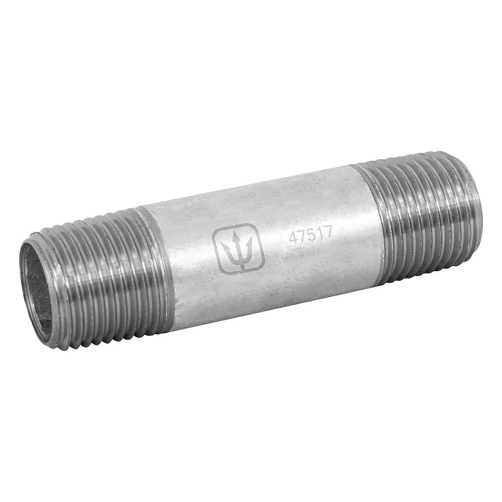 NIPLE ACERO INOX 1/2"X3"