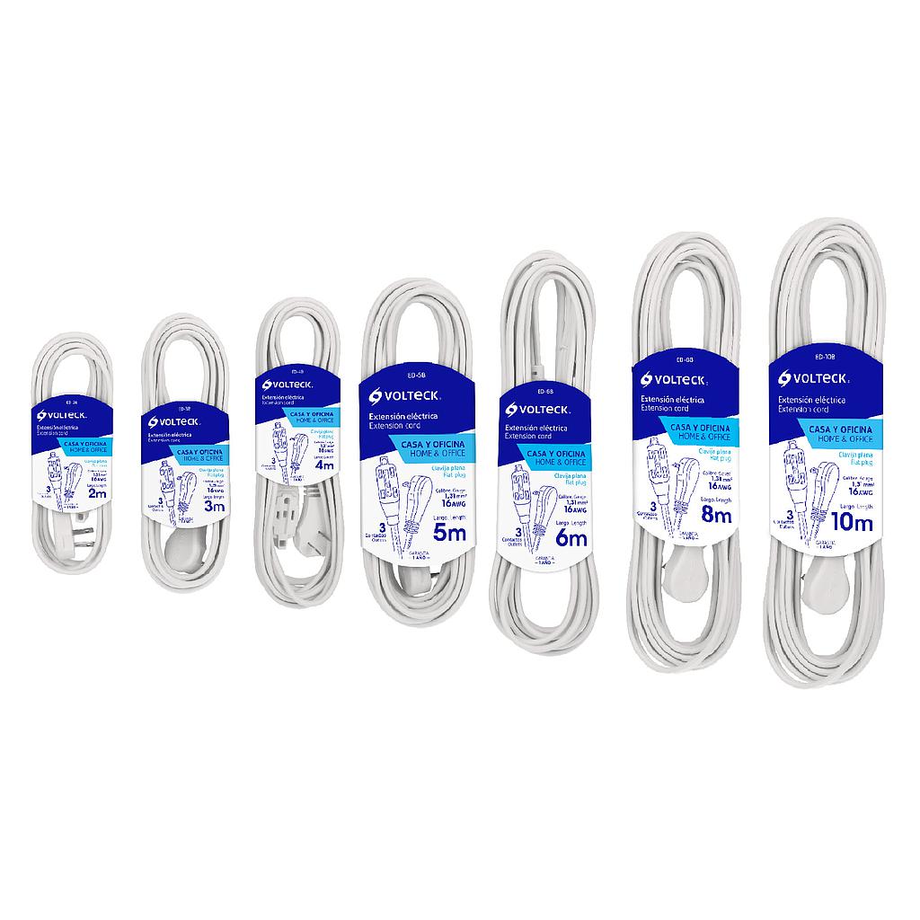 EXTENSION ELECTRICA BLANCA 3M