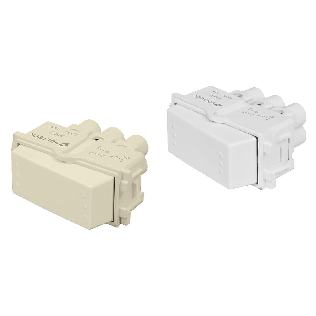 INTERRUPTOR DE 3 VIAS, LINEA ITALIANA, COLOR BLANCO