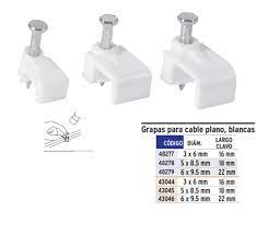 GRAPA PARA CABLE PLANO 5MM