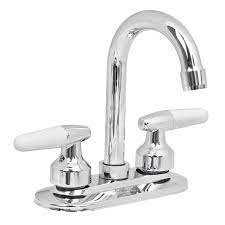 MEZCLADORA PARA LAVABO 4" MANERALES METAL TIPO CONO CUELLO BAR BASIC