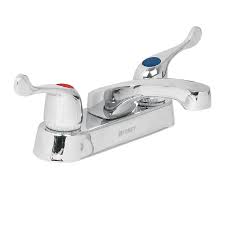 MEZCLADORA PARA LAVABO 4" MANERAL PALANCA NARIZ LARGA