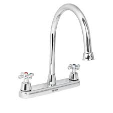 MEZCLADORA PARA FREGADERO 8" MANERALES TIPO CRUCETA DE ACERO INOX