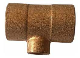 TEE BRONCE 1"X1"X1/2"