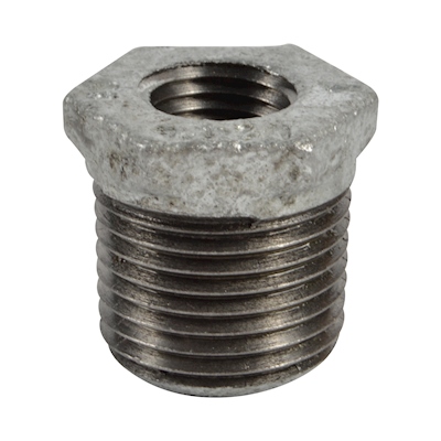 REDUCCION BUSHING GALVANIZADA 1/2" X 1/4"