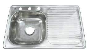 TARJA DE EMPOTRAR CON ESCURRIDOR DERECHO ACERO INOX 15.25CM X 78CM X 48CM ANBEC