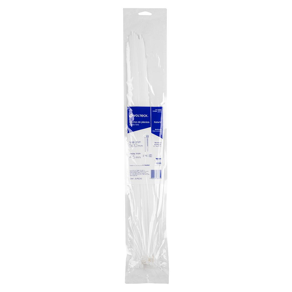 CINCHO PLASTICO 50 CM BLANCO TRUPER (25 PZ)