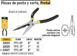 PINZA DE PUNTA Y CORTE DE "7" PRETUL