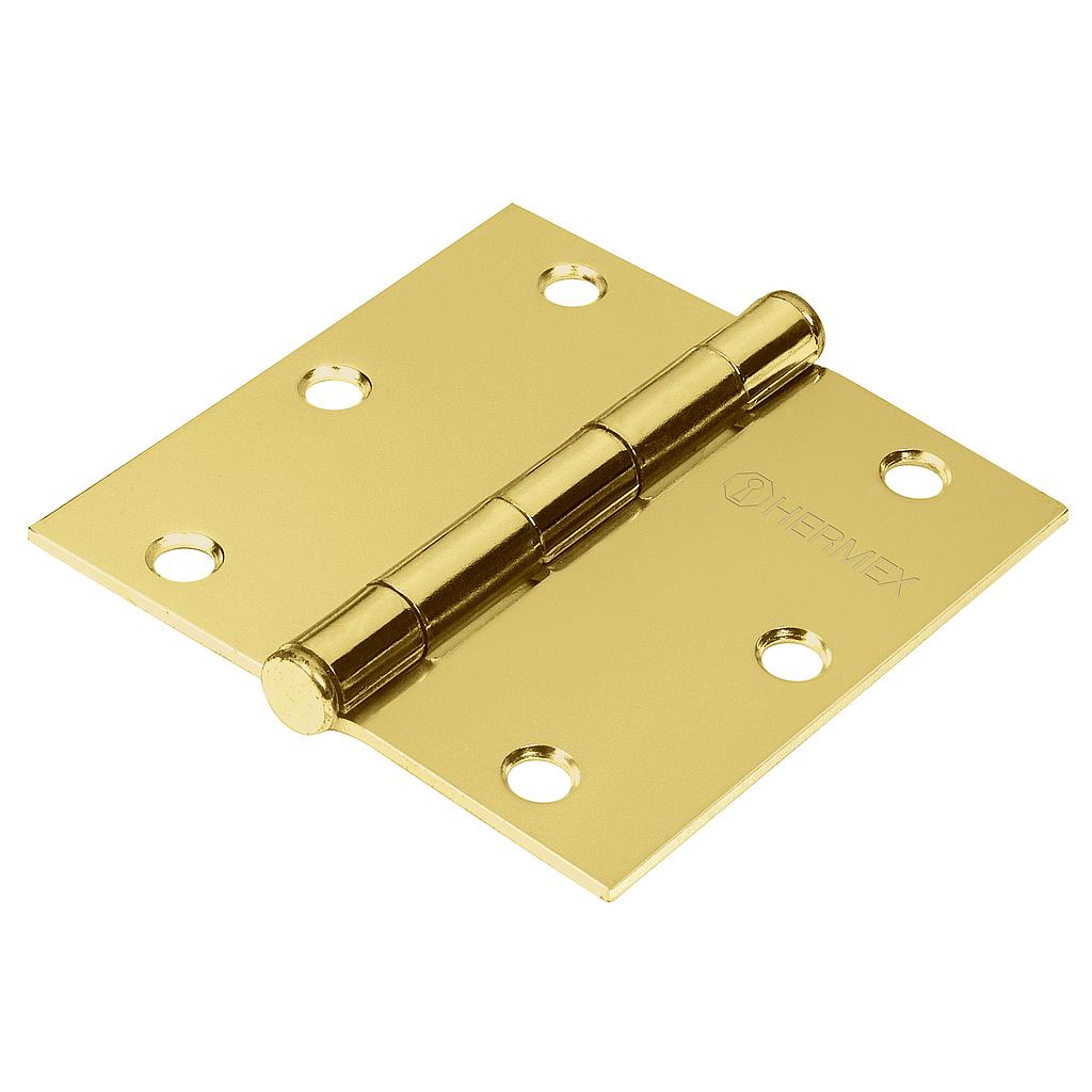 BISAGRA CUADRADA 3" ACERO LATONADO PLANA