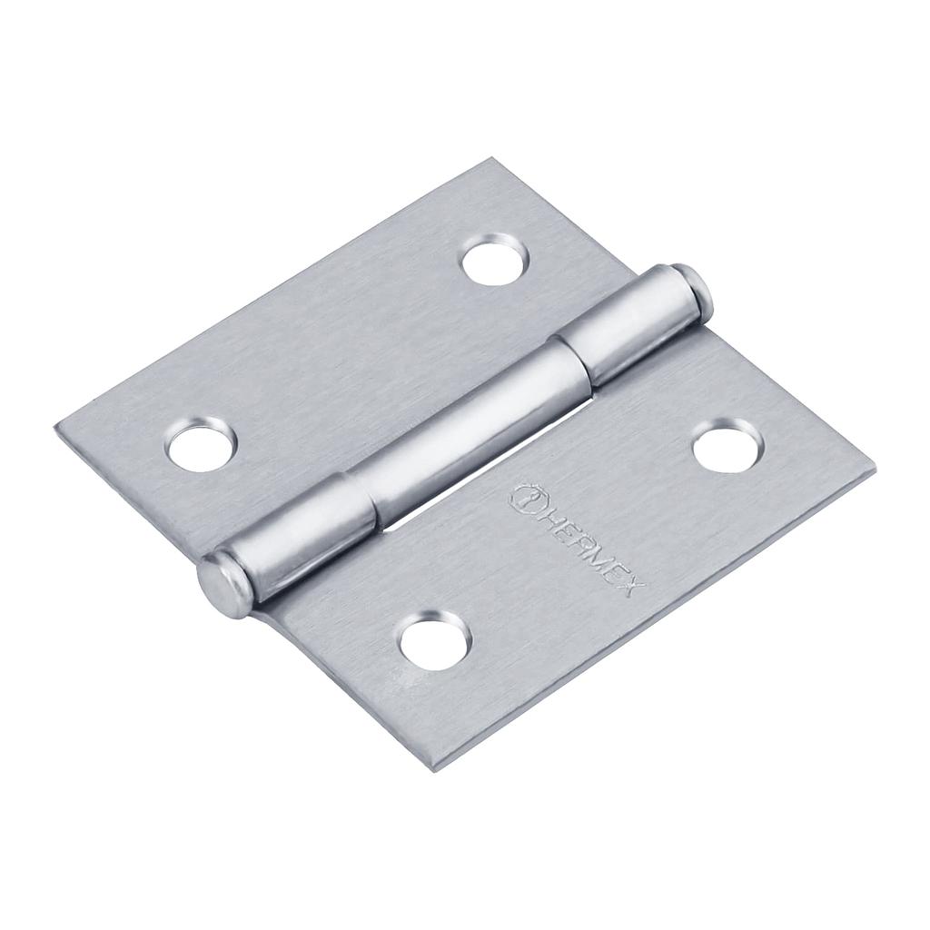 BISAGRA CUADRADA 3" ACERO CROMO MATE PLANA