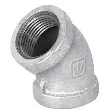 CODO GALVANIZADO 1/2" X 45°