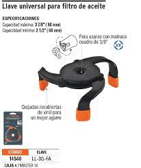 Llave de filtro universal