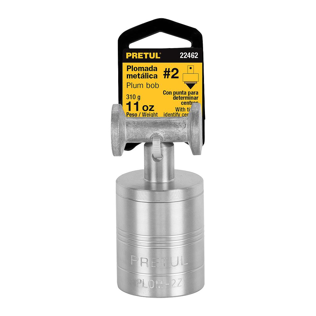 PLOMADA METALICA CON CENTRO 310G (11 OZ) PRETUL