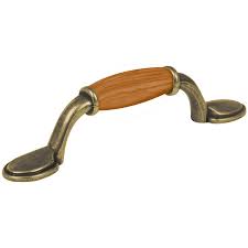 JALADERA DE LATON ANTIGUO CON INSERTO DE ZINC