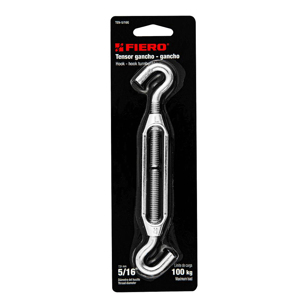 TENSOR ZINC 5/16" GANCHO-GANCHO