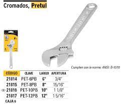 PERICO CROMADO 8" PRETUL